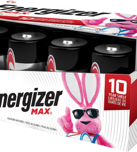 MAX C Batteries, Premium Alkaline C Cell Batteries (8 Battery Count)