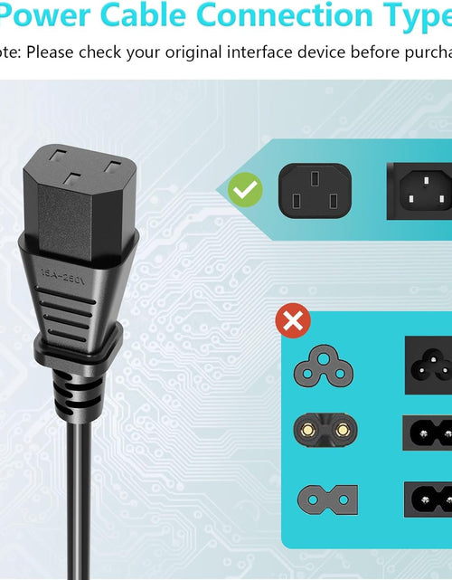 Load image into Gallery viewer, 3 Prong AC Power Cord Cable Replacement for Electronics, TV, Computer, Printer, Radio, Monitor, Samsung, Dell, Vizio, LG, Asus, Laptop and More (10FT)
