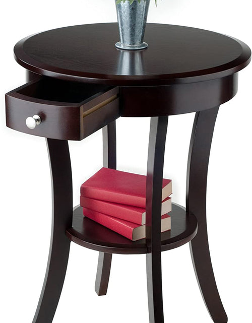 Load image into Gallery viewer, Wood Sasha Accent Table, Cappuccino(Color May Slightly Vary)
