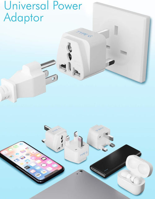 Load image into Gallery viewer, UK, Hong Kong, Ireland, UAE Travel Plug Adapter (Type G) - 3 Pack [Grounded &amp; Universal] (GP-7-3PK)
