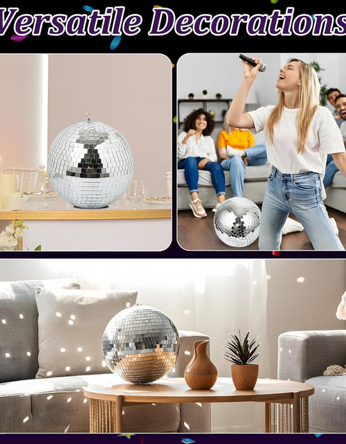 Load image into Gallery viewer, 8" Disco Light Mirror Ball with Hanging Ring
