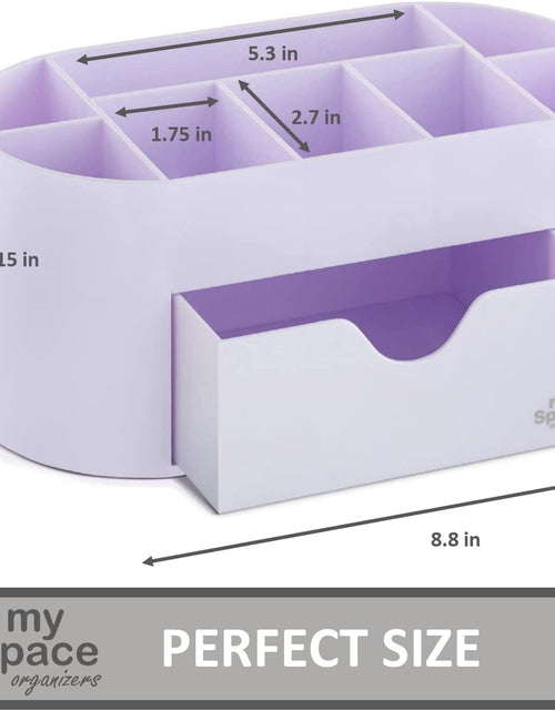 Load image into Gallery viewer, Acrylic Desk Organizer for Office Supplies and Accessories Pen Holder Office Organization Desktop Organizer for Room College Dorm Home School, Light Purple (White Lavender)
