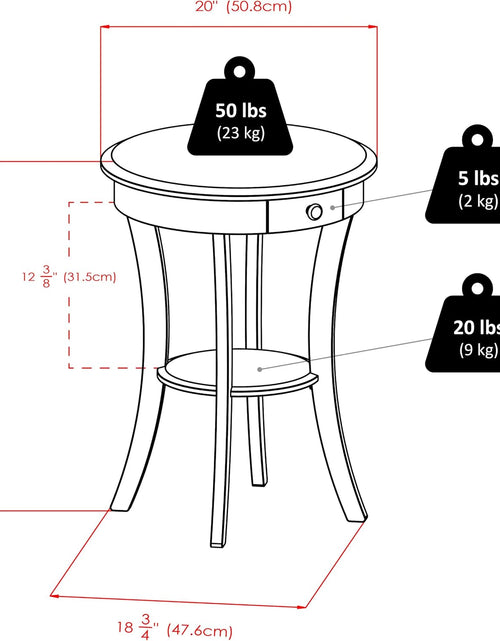 Load image into Gallery viewer, Wood Sasha Accent Table, Cappuccino(Color May Slightly Vary)
