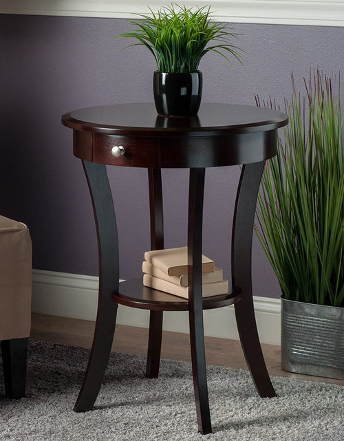 Load image into Gallery viewer, Wood Sasha Accent Table, Cappuccino(Color May Slightly Vary)
