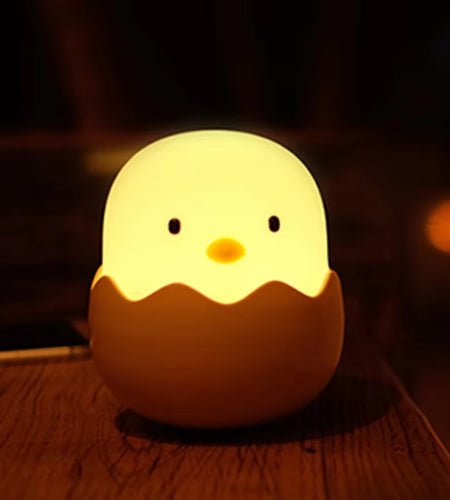 Eggshell Chicken Night Light Cartoon LED Light Bedroom Children Touch Adjustable Light Rechargeable Warm Light Atmosphere Light