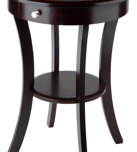 Wood Sasha Accent Table, Cappuccino(Color May Slightly Vary)