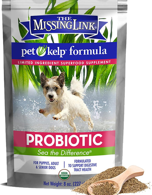 Load image into Gallery viewer, Pet Kelp Probiotic Powder Formula, Organic &amp; Limited Ingredient Superfood Supplement, Kelp, Flaxseed, Pumpkin &amp; Probiotics, Omegas &amp; Probiotics for Digestive Health for Puppy, Adult &amp; Senior Dogs, 8Oz
