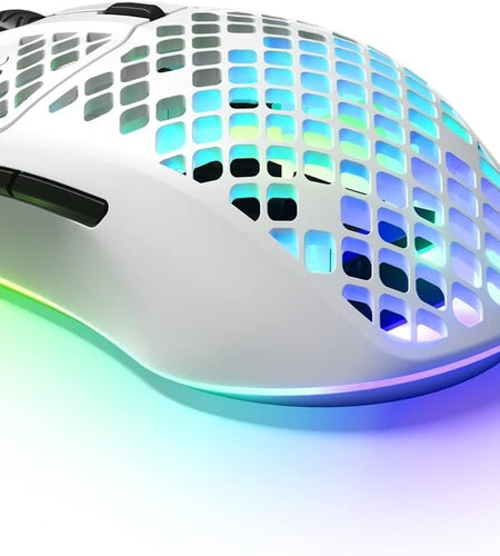Aerox 3 Wireless - Super Light Gaming Mouse - 18,000 CPI Truemove Air Optical Sensor - Ultra-Lightweight 68G Water Resistant Design - 200 Hour Battery Life – Snow